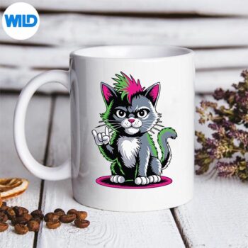 PunkRockCatVintagemug