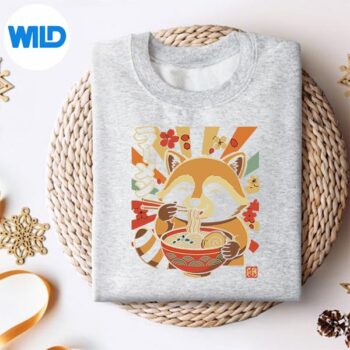 RaccoonEatingJapaneseRamenVintagesweater