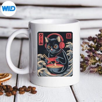 RamenCatJapaneseAnimeWaveKawaiiNoodleBowlNekomug