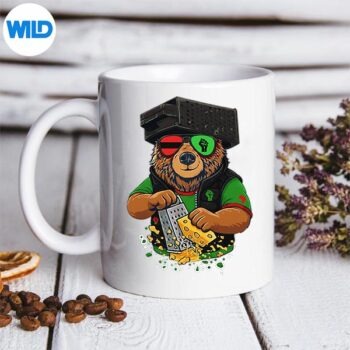 Retro Bear With Cheese Grater Hat And Glasses Black History SVG PNG Digital Design 5 RetroBearWithCheeseGraterHatAndGlassesBlackHistorymug