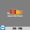 RetroWalkForPeaceMonksWithAlokaDogMinimalistZenArt