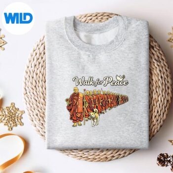 Retro Walk For Peace Monks With Aloka Dog Minimalist Zen Art SVG PNG Cut File 4 RetroWalkForPeaceMonksWithAlokaDogMinimalistZenArtsweater 1