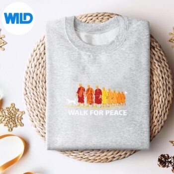 Retro Walk For Peace Monks With Aloka Dog Minimalist Zen Art SVG Cut File 4 RetroWalkForPeaceMonksWithAlokaDogMinimalistZenArtsweater