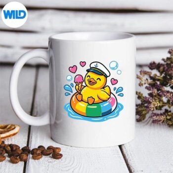 Rubber Duck Holding Ice Cream Cruise SVG PNG Download 5 RubberDuckHoldingIceCreamCruisemug