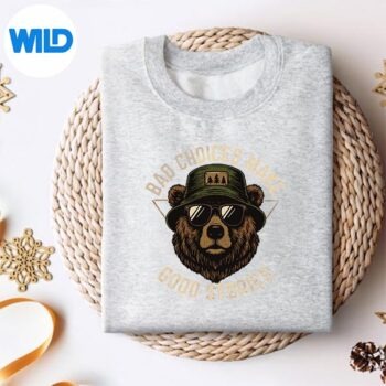 SRetroBearBadChoicesMakeGoodStoriessweater