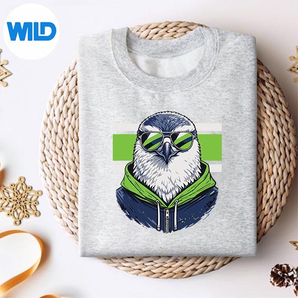 Seahawk Bird Navy Green Team Colors Cool Sunglasses Silhouette SVG PNG Cut File 2 Seahawk Bird Navy Green Team Colors Cool Sunglasses Silhouette SVG PNG Cut File - Image 2