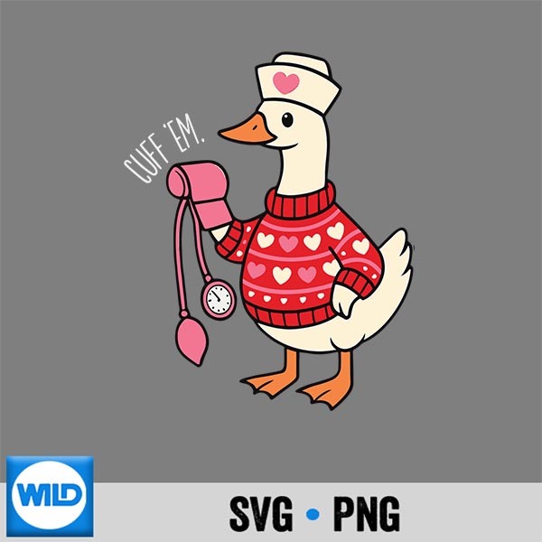 Silly Valentine Goose Nurse Er Cna Lpn Valentines Day SVG PNG 1 Silly Valentine Goose Nurse Er Cna Lpn Valentines Day SVG PNG