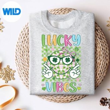St Patricks Day Lucky Vibes Shamrock Girls Irish SVG Cut File 4 StPatricksDayLuckyVibesShamrockGirlsIrishsweater