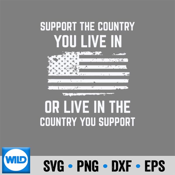 SupportTheCountryYouLiveInAmericanFlag