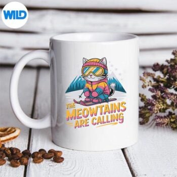 TheMeowtainsAreCallingSkiCatSkierSkiingmug