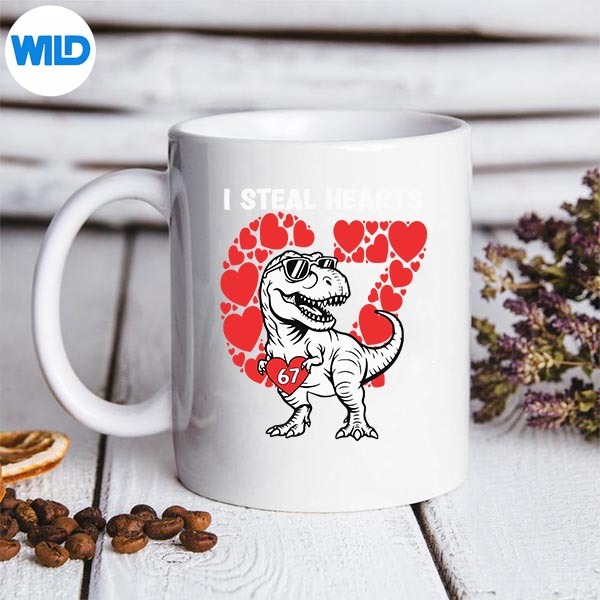 Valentine Day I Steal Hearts Dinosaur Truck 67 SVG PNG Download 3 Valentine Day I Steal Hearts Dinosaur Truck 67 SVG PNG Download - Image 3