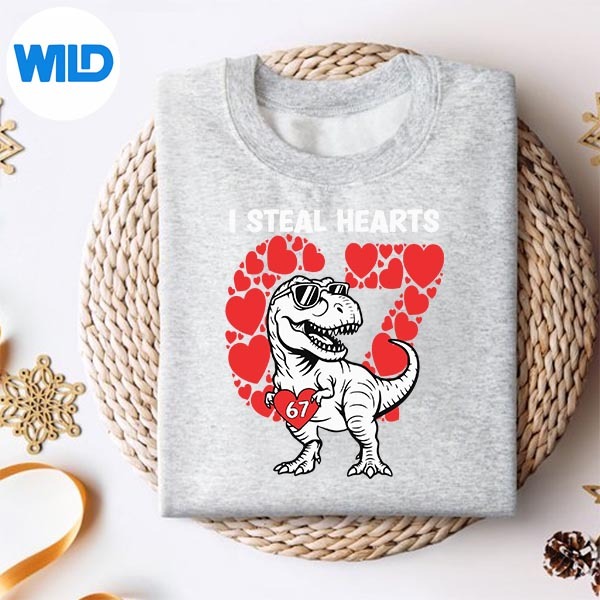 Valentine Day I Steal Hearts Dinosaur Truck 67 SVG PNG Download 2 Valentine Day I Steal Hearts Dinosaur Truck 67 SVG PNG Download - Image 2