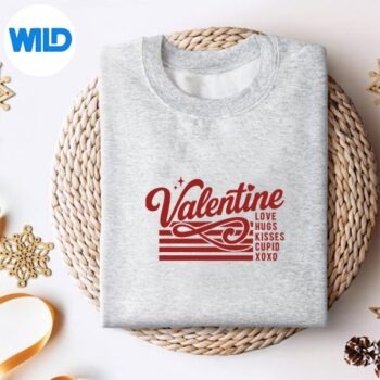 ValentineLoveHugsKissesCupidXoxosweater