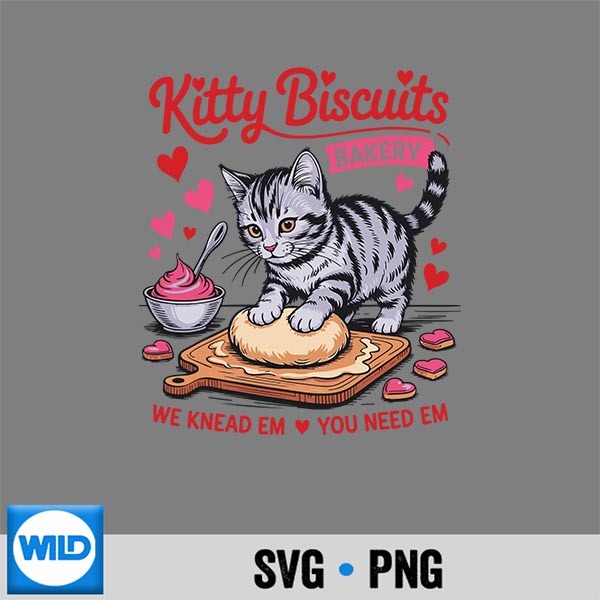 Valentines Cat Kitty Biscuits Bakery SVG PNG 1 Valentines Cat Kitty Biscuits Bakery SVG PNG