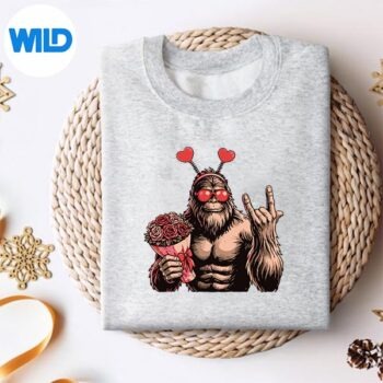 ValentinesDayBigfootHeartSasquatchsweater