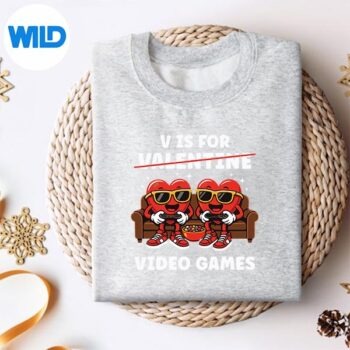 Valentines Day For Vday Gamer SVG PNG Cut File 4 ValentinesDayForVdayGamersweater