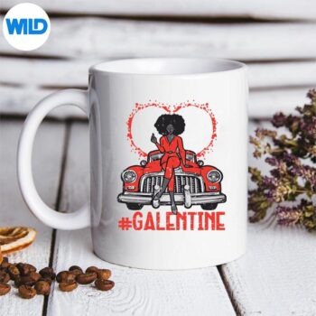 ValentinesDayGalentineBlackWomanCarAfroGirlsmug