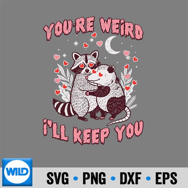 ValentinesDayRaccoonPossumYoureWeirdIllKeepYou