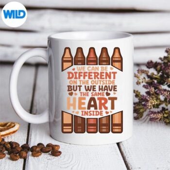We Can Different On The Outside Black History Silhouette SVG PNG Cut File 5 WeCanDifferentOnTheOutsideBlackHistorymug