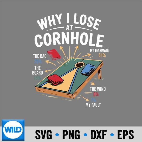 Why I Lose At Cornhole Cornhole Player PNG SVG for Cricut 1 Why I Lose At Cornhole Cornhole Player PNG SVG for Cricut