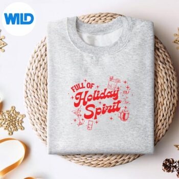 Xmas Cocktail Vintage Full Of Holiday Spirit Digital Design 4 XmasCocktailVintageFullOfHolidaySpiritsweater