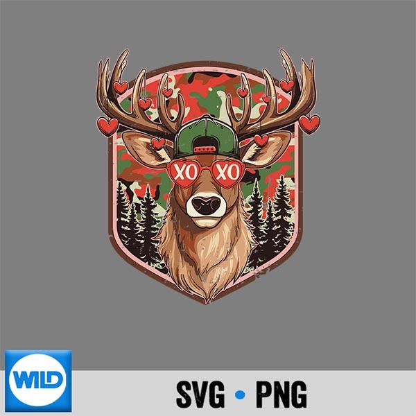 Xoxo Valentine Buck Camo Deer Retro Hunting Valentines Day Silhouette SVG PNG Cut File 1 Xoxo Valentine Buck Camo Deer Retro Hunting Valentines Day Silhouette SVG PNG Cut File