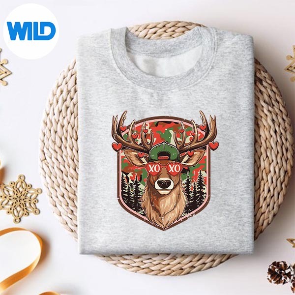 Xoxo Valentine Buck Camo Deer Retro Hunting Valentines Day Silhouette SVG PNG Cut File 2 Xoxo Valentine Buck Camo Deer Retro Hunting Valentines Day Silhouette SVG PNG Cut File - Image 2