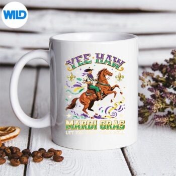 YeeHawMardiGrasCowHorseCarnivalmug