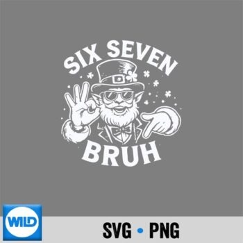 67 Bruh St Patricks Day Leprechaun Six Siven Pajamas Vector Design PNG
