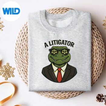 A Litigator Alligator In A Suit Lawyer Courtroom SVG PNG Digital Design 4 ALitigatorAlligatorInASuitLawyerCourtroomsweater