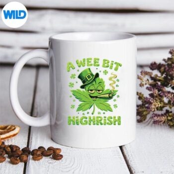 A Wee Bit Highrish Irish Pun Clover Silhouette SVG PNG Cut File 5 AWeeBitHighrishIrishPunClovermug