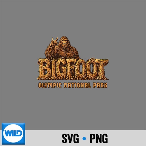 Adventure Sasquatch Bigfoot Olympic National Park Silhouette SVG PNG 1 Adventure Sasquatch Bigfoot Olympic National Park Silhouette SVG PNG