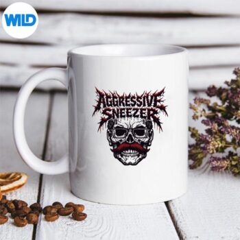 AggressiveSneezerSkullMustacheDadFathersDaymug