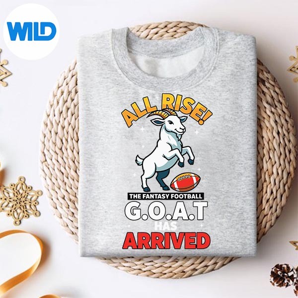 All Rise The Fantasy Football Goat Has Arrived Youth Girl Vector Design 2 All Rise The Fantasy Football Goat Has Arrived Youth Girl Vector Design - Image 2