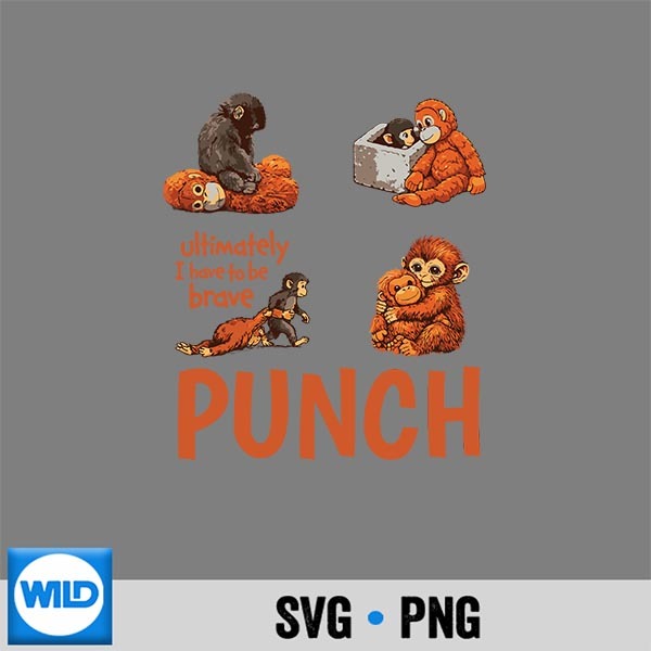 Baby Monkey Punch Funny SVG PNG 1 Baby Monkey Punch Funny SVG PNG