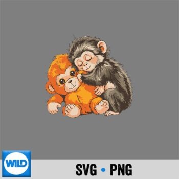 Baby Monkey Punch Vintage SVG PNG Digital Download PNG