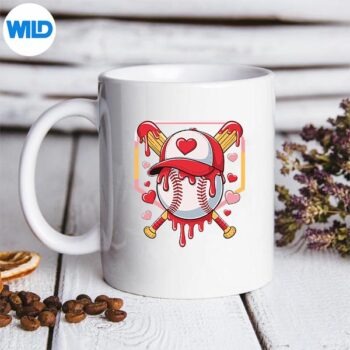 Baseball Heart Valentines Day Baseball Ice Cream Drip SVG PNG 5 BaseballHeartValentinesDayBaseballIceCreamDripmug