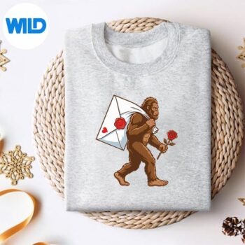 BigfootHeartLoveValentinesDaysweater 1