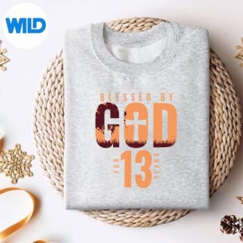 Alternative view of Blessed By God For 13 Years 13th Religious Theme SVG PNG Digital Design