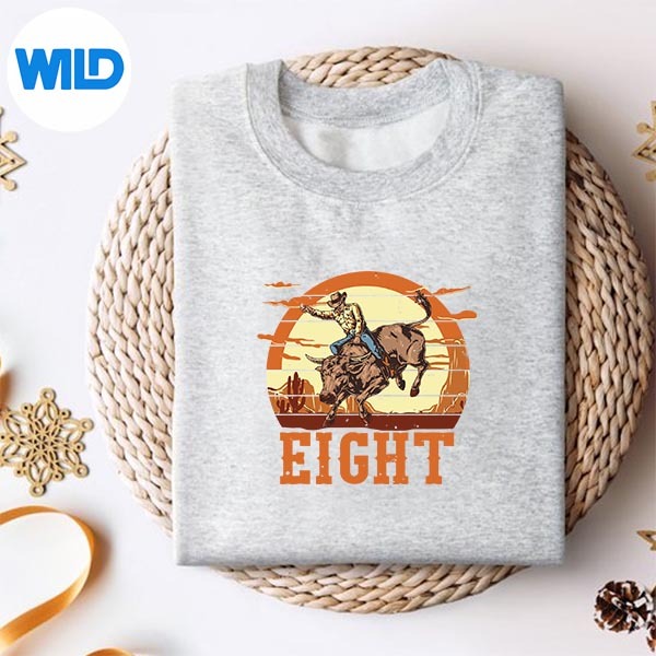 Bull Riding 8th 8 Years Old Cow Rodeo Design for Cricut 2 Bull Riding 8th 8 Years Old Cow Rodeo Design for Cricut - Image 2
