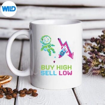 BuyHighSellLowCryptoCrashPixelArtAstronautmug