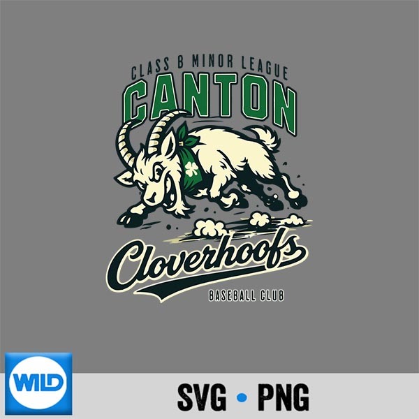 Canton Cloverhoofs Vintage Minor League Baseball SVG PNG Digital Download 1 Canton Cloverhoofs Vintage Minor League Baseball SVG PNG Digital Download