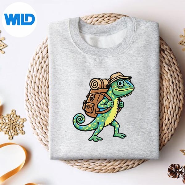 Chameleon Hiker Adventure Seekers Nature Lover Gear PNG SVG for Cricut 2 Chameleon Hiker Adventure Seekers Nature Lover Gear PNG SVG for Cricut - Image 2