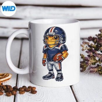 CoquiPuertoRicanHeritageFootballBlueCoquiFrogmug