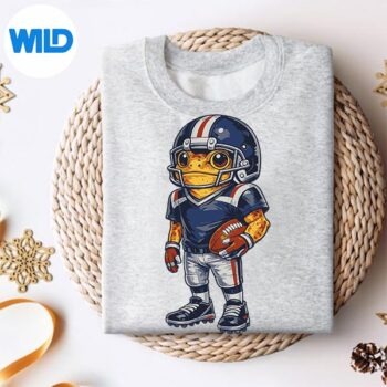 CoquiPuertoRicanHeritageFootballBlueCoquiFrogsweater