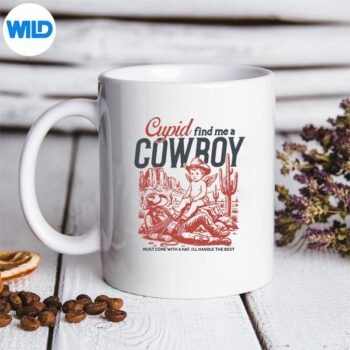 CupidFindMeACowVintageWesternValentinesDaymug