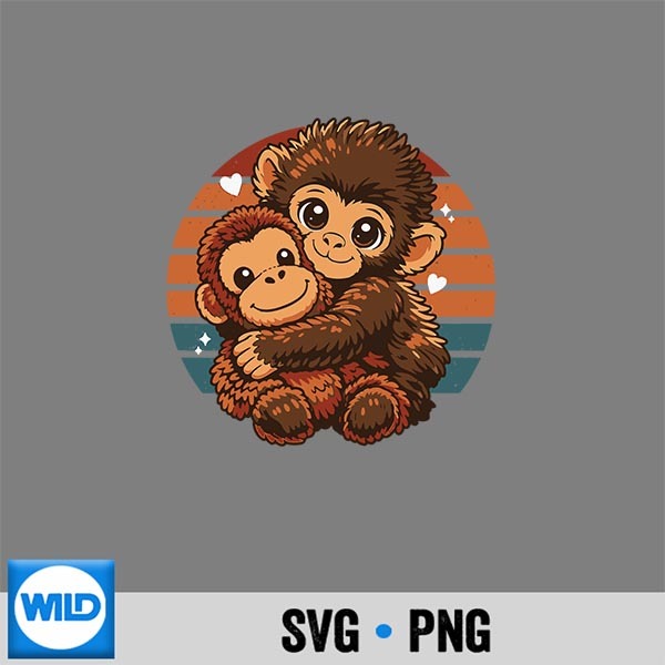 Cute Baby Monkey Hugging Plush Doll Toy Animal Lover PNG SVG for Cricut PNG 1 Cute Baby Monkey Hugging Plush Doll Toy Animal Lover PNG SVG for Cricut PNG