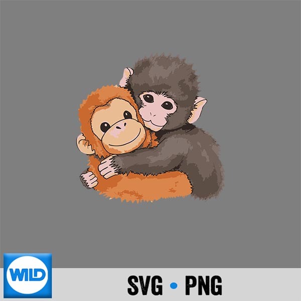 Cute Baby Monkey Named Punch Plush Hugging SVG PNG 1 Cute Baby Monkey Named Punch Plush Hugging SVG PNG