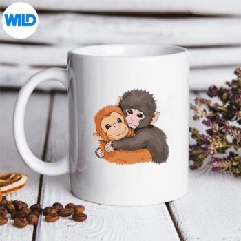 Cute Baby Monkey Named Punch Plush Hugging SVG PNG 5 CuteBabyMonkeyNamedPunchPlushHuggingmug