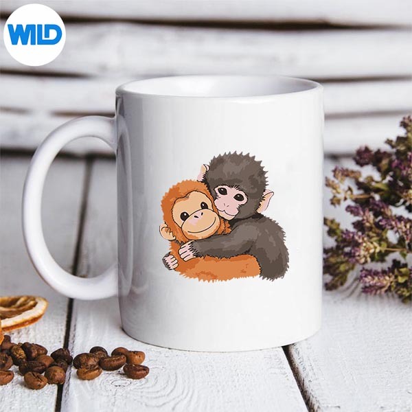 Cute Baby Monkey Named Punch Plush Hugging SVG PNG 3 Cute Baby Monkey Named Punch Plush Hugging SVG PNG - Image 3
